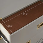 Cassettiera Kedric con 6 cassetti e dettagli dorati
