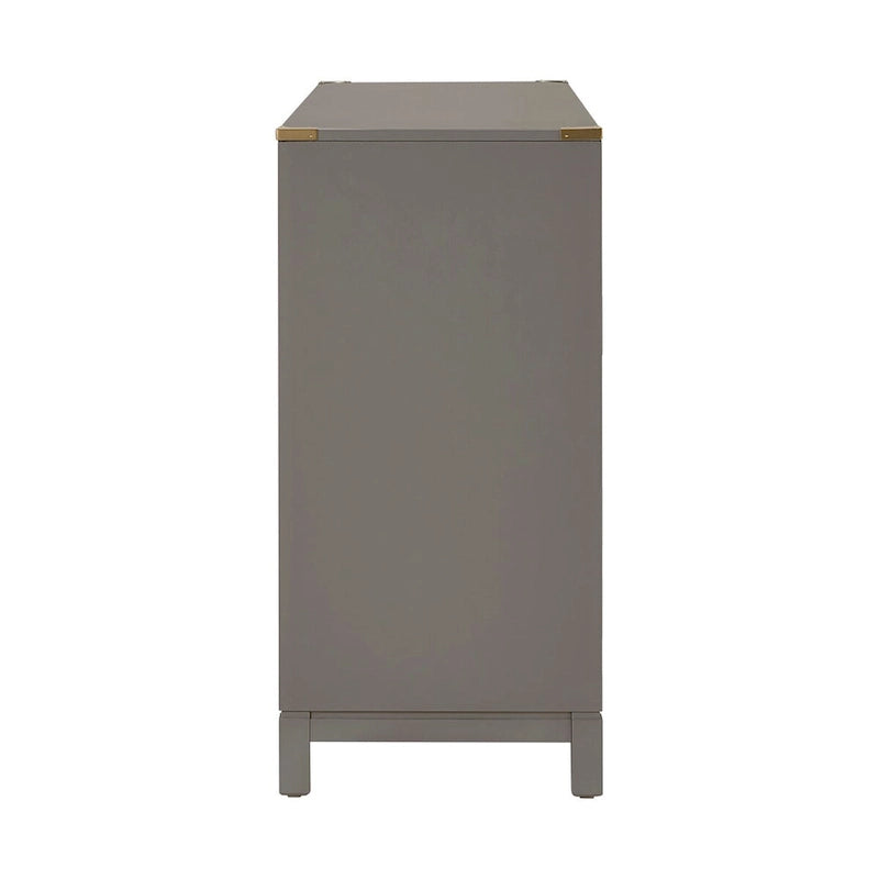 Cassettiera Kedric con 6 cassetti e dettagli dorati