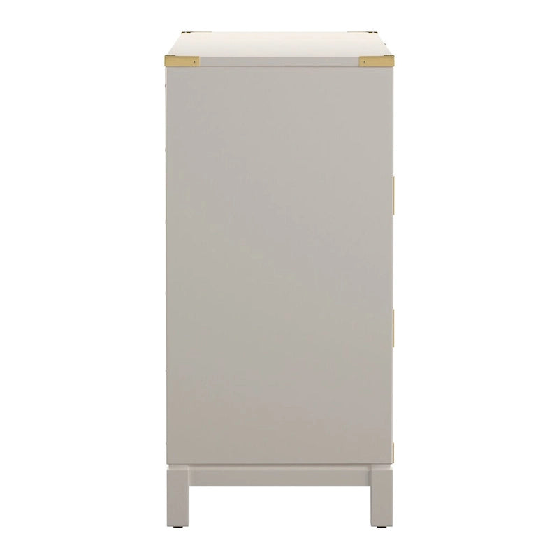 Cassettiera Kedric con 6 cassetti e dettagli dorati