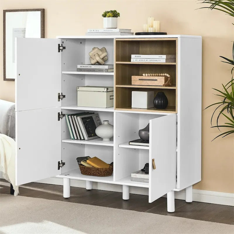 Credenza moderna, Mobile contenitore in legno con anta
