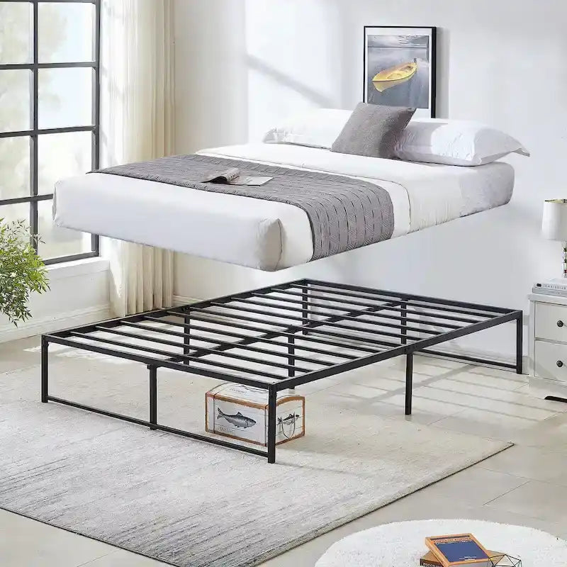 Struttura letto a piattaforma in metallo da 14 pollici Full Size, senza necessità di rete a molle
