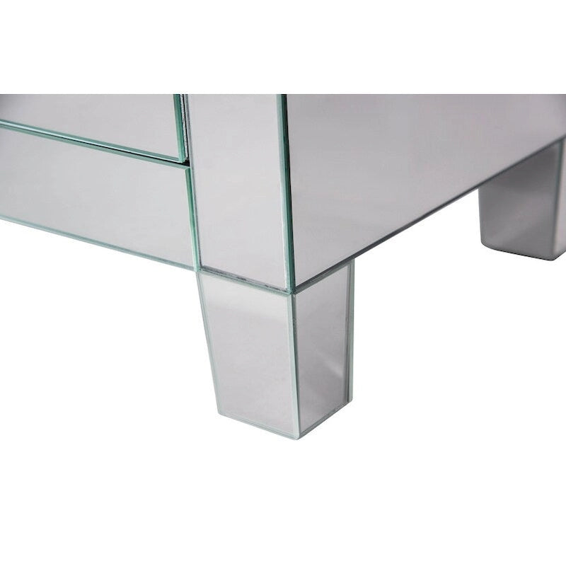 Comò Contempo Clear Mirror a 3 cassetti