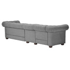 Divano Chesterfield Knightsbridge grigio chiaro extra lungo