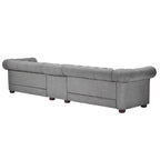 Divano Chesterfield Knightsbridge grigio chiaro extra lungo