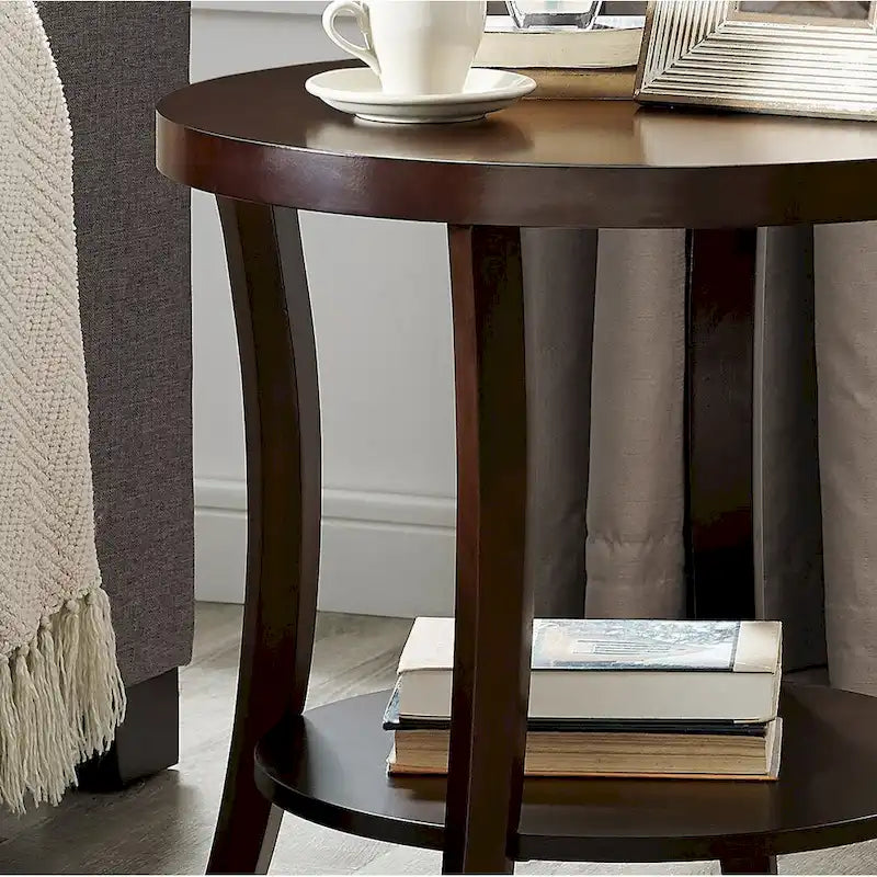 Set di tavolini da caffè da 3 pezzi con mensola