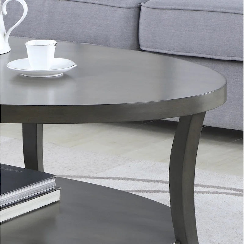 Set di tavolini da caffè da 3 pezzi con mensola