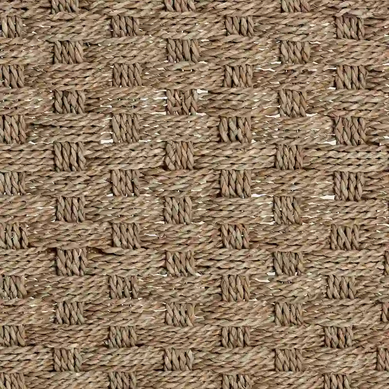 Panca d'appoggio Denver Modern Bohemian in legno di acacia e erba marina naturale