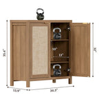 Madia in Rattan con 2 Ante - N/D