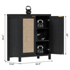 Madia in Rattan con 2 Ante - N/D