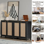 Madia in Rattan con 2 Ante - N/D