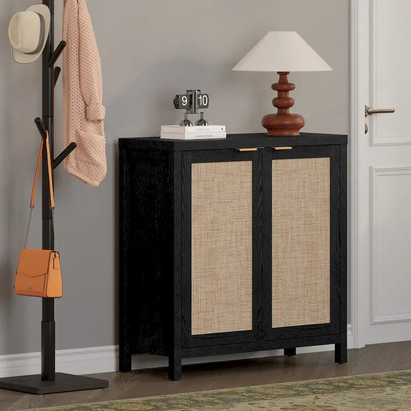 Madia in Rattan con 2 Ante - N/D