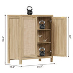 Madia in Rattan con 2 Ante - N/D