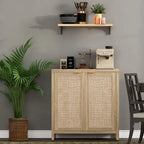 Madia in Rattan con 2 Ante - N/D
