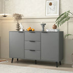 Madia da Credenza con Ante e Cassetti, Mobile da Buffet per Caffè in Legno, 3 Cassetti e 2 Ante, Mobile Contenitore
