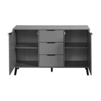 Madia da Credenza con Ante e Cassetti, Mobile da Buffet per Caffè in Legno, 3 Cassetti e 2 Ante, Mobile Contenitore