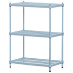 Scaffale a 3 Ripiani in Metallo per Conservazione, Dimensioni Standard, Bianco - 12