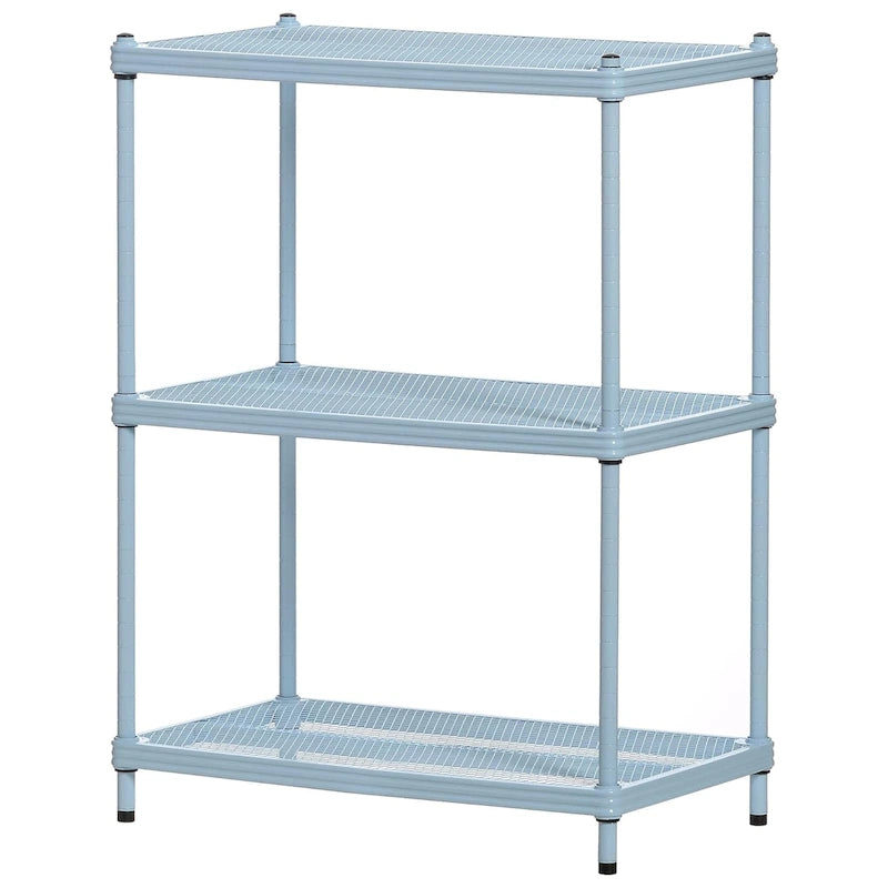 Scaffale a 3 Ripiani in Metallo per Conservazione, Dimensioni Standard, Bianco - 12