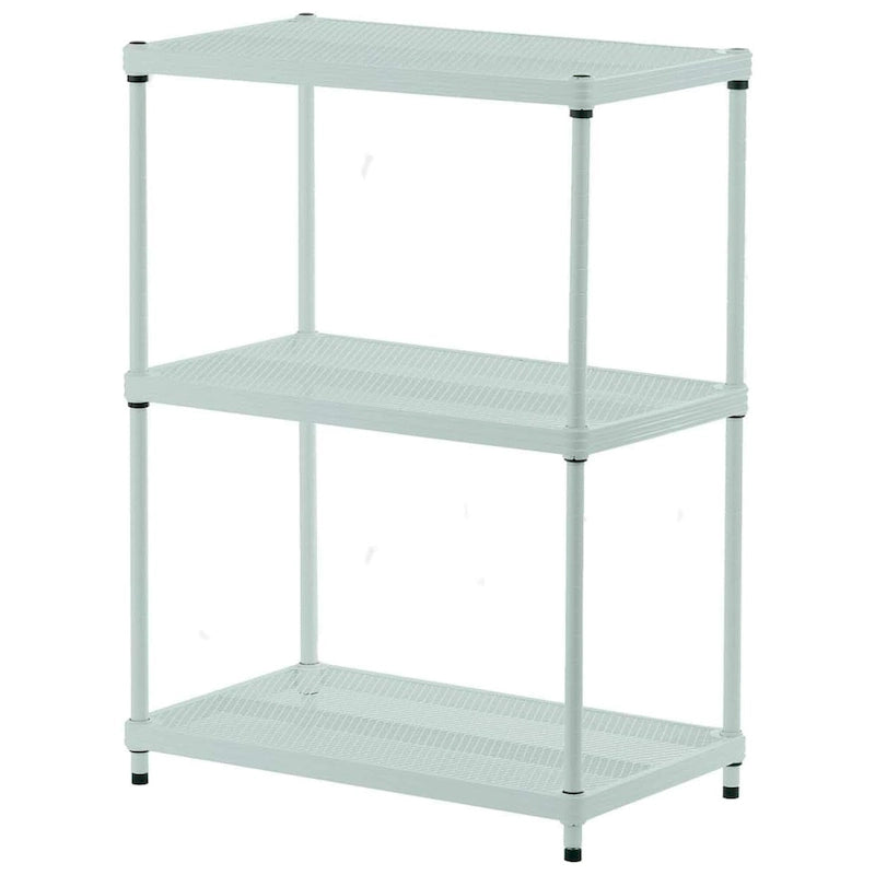 Scaffale a 3 Ripiani in Metallo per Conservazione, Dimensioni Standard, Bianco - 12