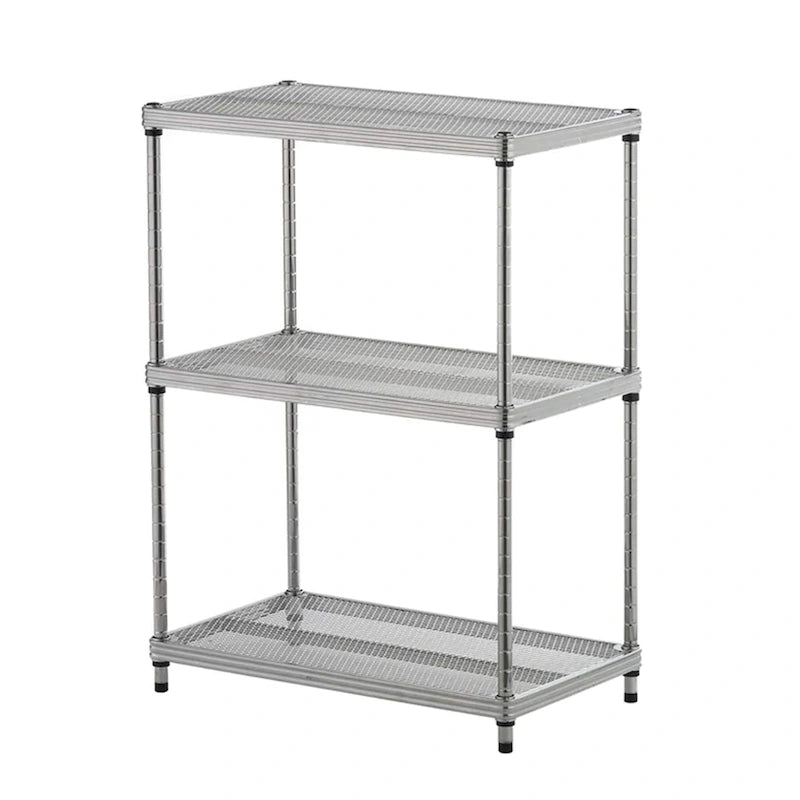 Scaffale a 3 Ripiani in Metallo per Conservazione, Dimensioni Standard, Bianco - 12