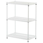 Scaffale a 3 Ripiani in Metallo per Conservazione, Dimensioni Standard, Bianco - 12