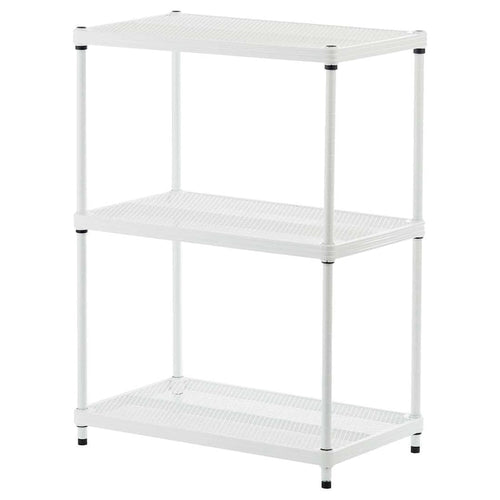 Scaffale a 3 Ripiani in Metallo per Conservazione, Dimensioni Standard, Bianco - 12