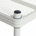 Scaffale a 3 Ripiani in Metallo per Conservazione, Dimensioni Standard, Bianco - 12