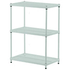 Scaffale a 3 Ripiani in Metallo per Conservazione, Dimensioni Standard, Bianco - 12