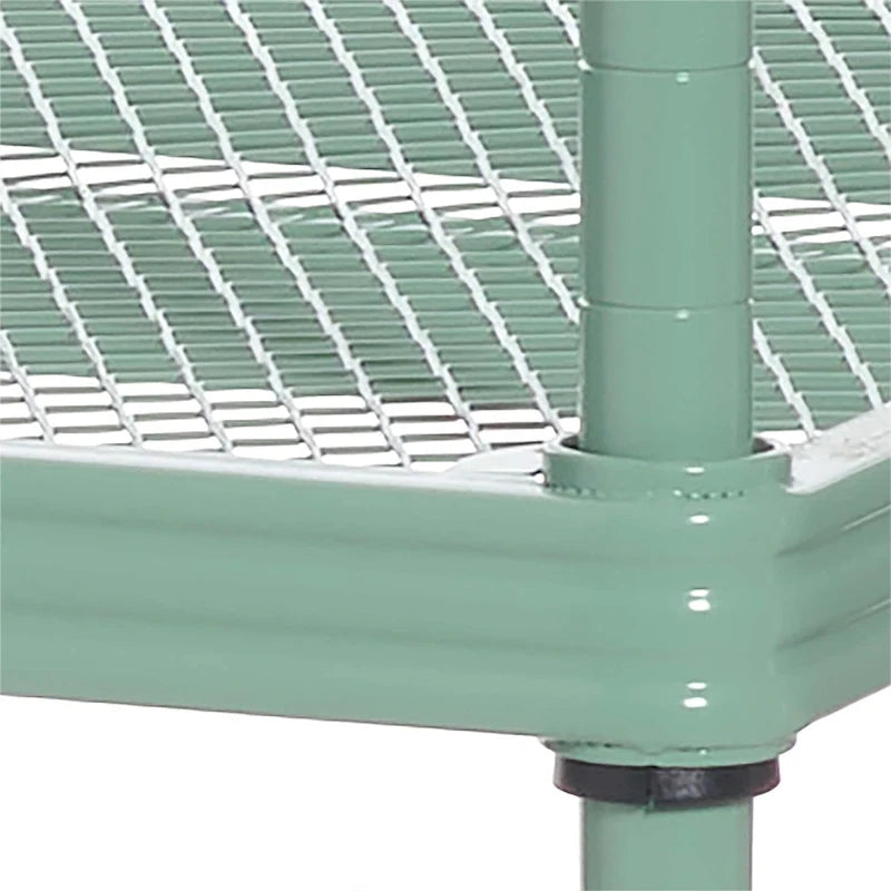 Scaffale a 3 Ripiani in Metallo per Conservazione, Dimensioni Standard, Bianco - 12