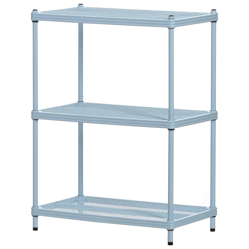 Scaffale a 3 Ripiani in Metallo per Conservazione, Dimensioni Standard, Bianco - 12