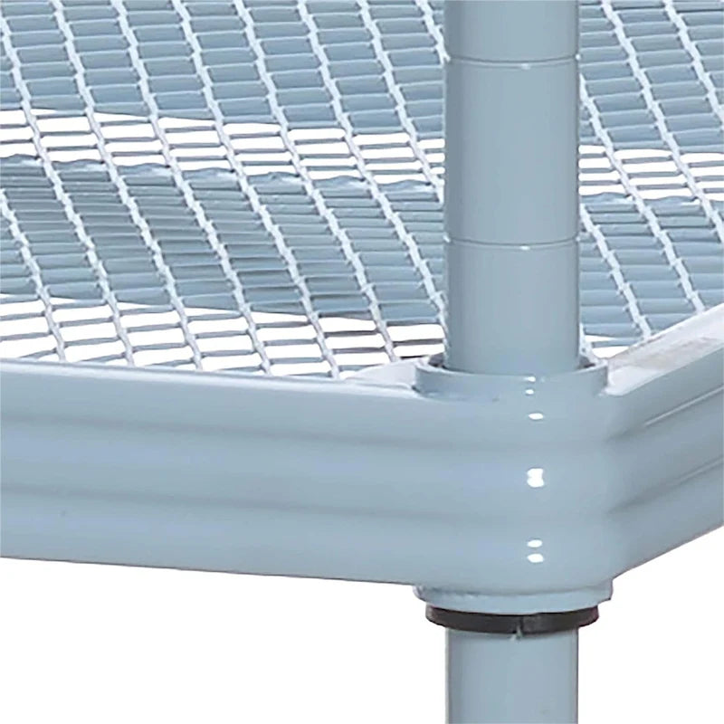 Scaffale a 3 Ripiani in Metallo per Conservazione, Dimensioni Standard, Bianco - 12