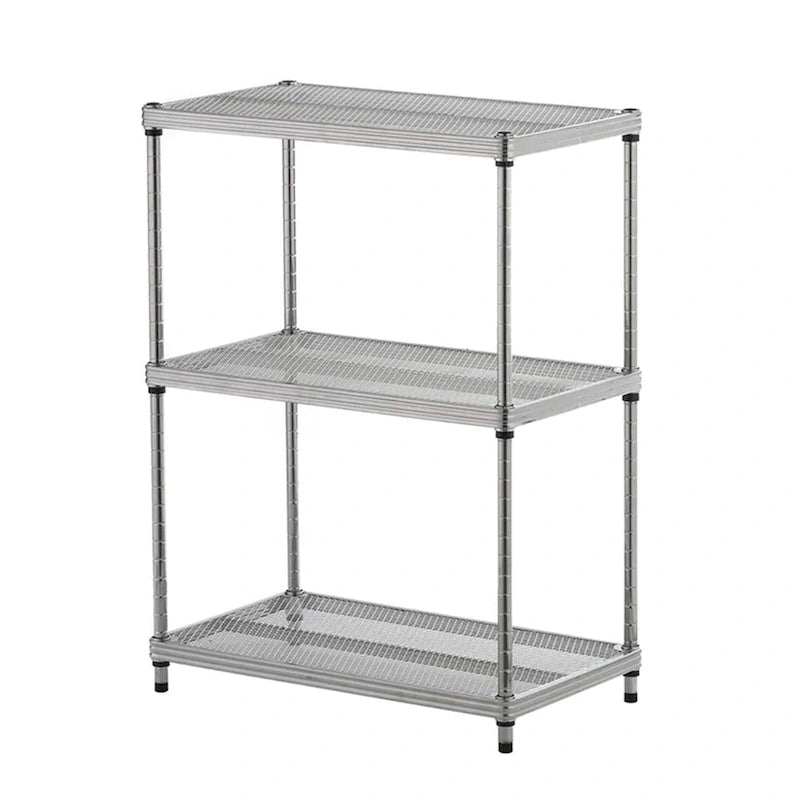 Scaffale a 3 Ripiani in Metallo per Conservazione, Dimensioni Standard, Bianco - 12