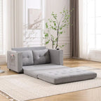 Divano futon imbottito con divano letto estraibile, divanetto trapuntato pieghevole multicolore con portabicchieri