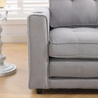 Divano futon imbottito con divano letto estraibile, divanetto trapuntato pieghevole multicolore con portabicchieri