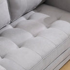 Divano futon imbottito con divano letto estraibile, divanetto trapuntato pieghevole multicolore con portabicchieri