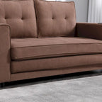 Divano futon imbottito con divano letto estraibile, divanetto trapuntato pieghevole multicolore con portabicchieri